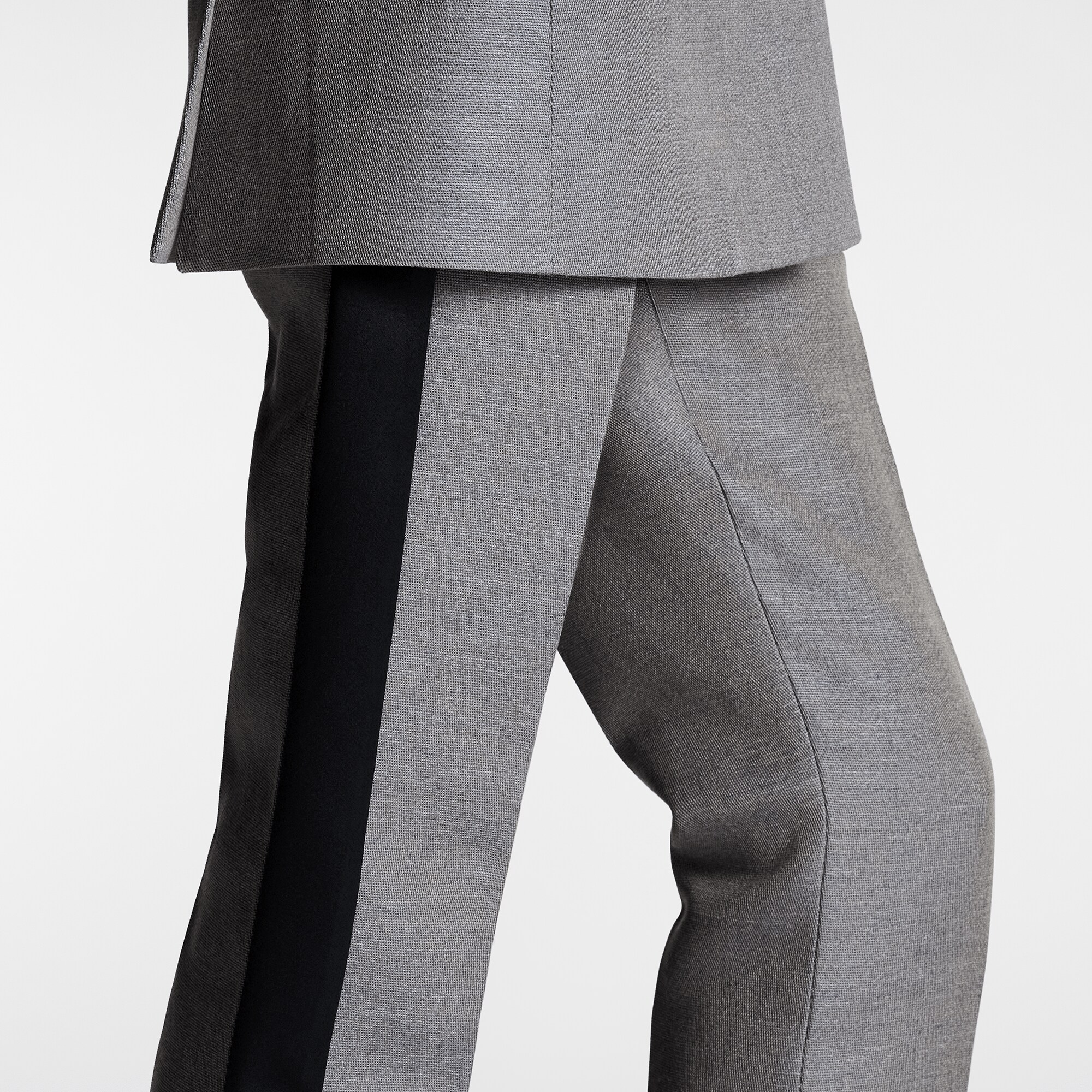 Side Accent Tailored Trousers Luxury Grey Louis Vuitton